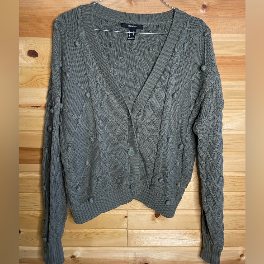 Slouchy button up sweater
